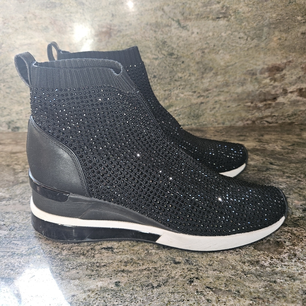 Skyler Crystal Michael Kors Sneaker Booties Slip On Shoes US Size 8 Women